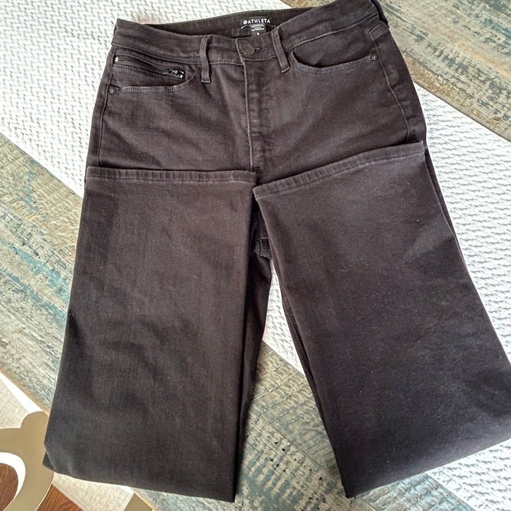 Athleta Black Stretch Jeans Like New Size 6 - Picture 2 of 6